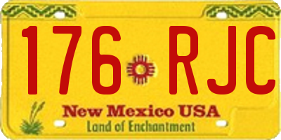 NM license plate 176RJC
