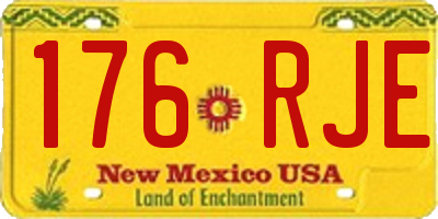 NM license plate 176RJE