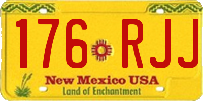 NM license plate 176RJJ