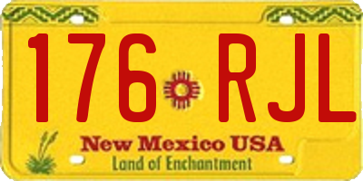NM license plate 176RJL