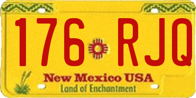 NM license plate 176RJQ