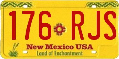 NM license plate 176RJS