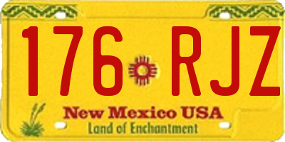 NM license plate 176RJZ