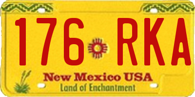 NM license plate 176RKA