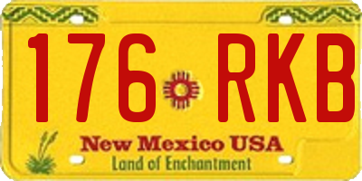 NM license plate 176RKB