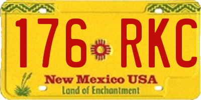 NM license plate 176RKC