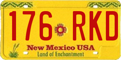 NM license plate 176RKD