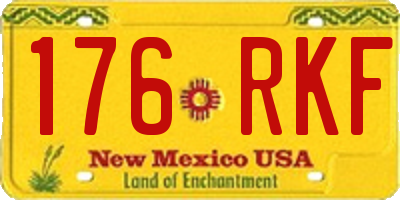 NM license plate 176RKF
