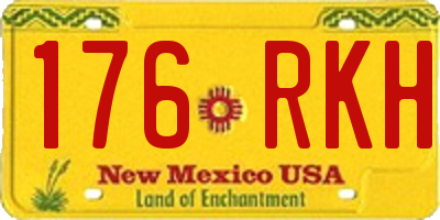 NM license plate 176RKH