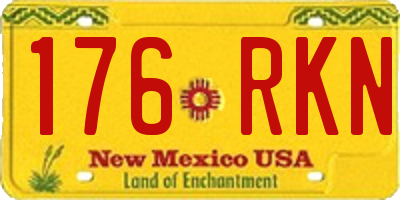 NM license plate 176RKN