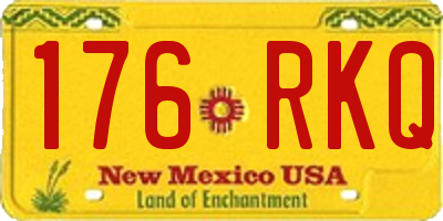 NM license plate 176RKQ
