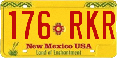 NM license plate 176RKR