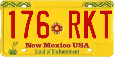 NM license plate 176RKT