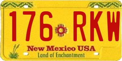 NM license plate 176RKW
