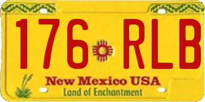 NM license plate 176RLB