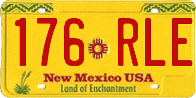 NM license plate 176RLE