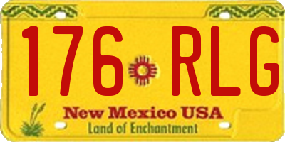 NM license plate 176RLG