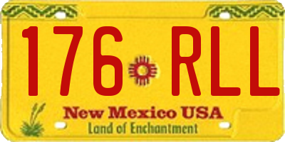 NM license plate 176RLL