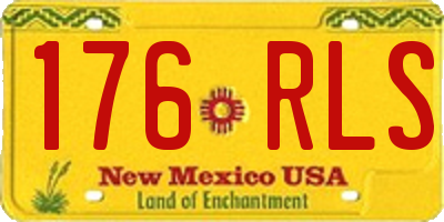 NM license plate 176RLS