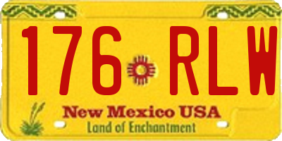 NM license plate 176RLW