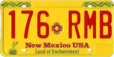 NM license plate 176RMB