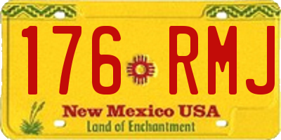 NM license plate 176RMJ