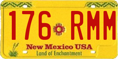 NM license plate 176RMM