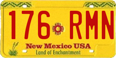 NM license plate 176RMN