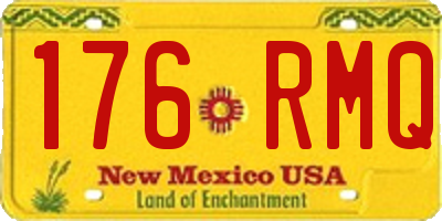 NM license plate 176RMQ