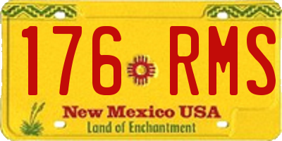NM license plate 176RMS
