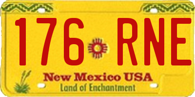 NM license plate 176RNE