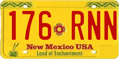 NM license plate 176RNN