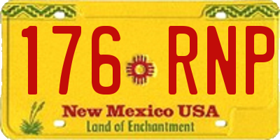 NM license plate 176RNP