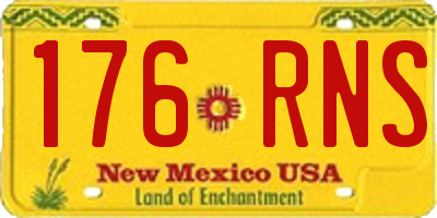NM license plate 176RNS