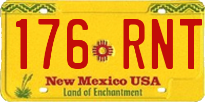 NM license plate 176RNT