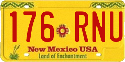 NM license plate 176RNU
