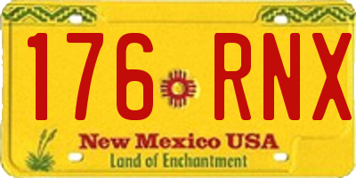 NM license plate 176RNX