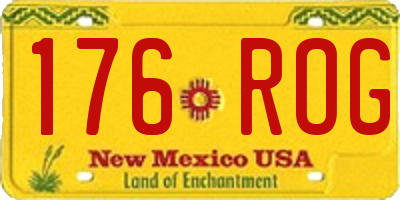 NM license plate 176ROG