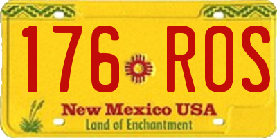 NM license plate 176ROS