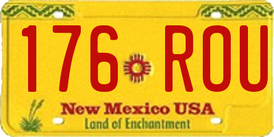 NM license plate 176ROU