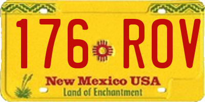 NM license plate 176ROV