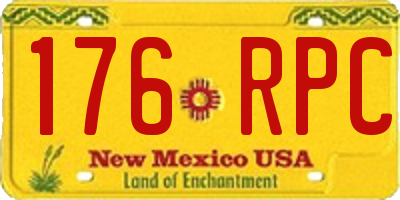 NM license plate 176RPC