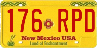 NM license plate 176RPD