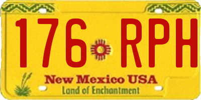 NM license plate 176RPH