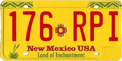 NM license plate 176RPI