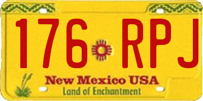 NM license plate 176RPJ