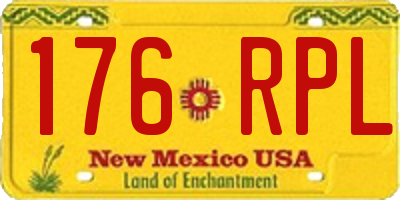 NM license plate 176RPL