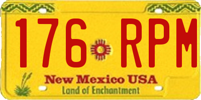NM license plate 176RPM