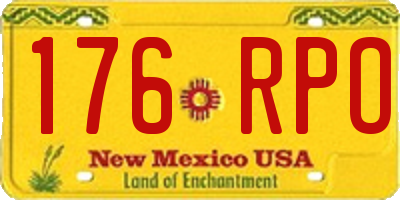NM license plate 176RPO