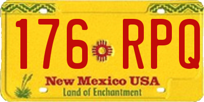 NM license plate 176RPQ
